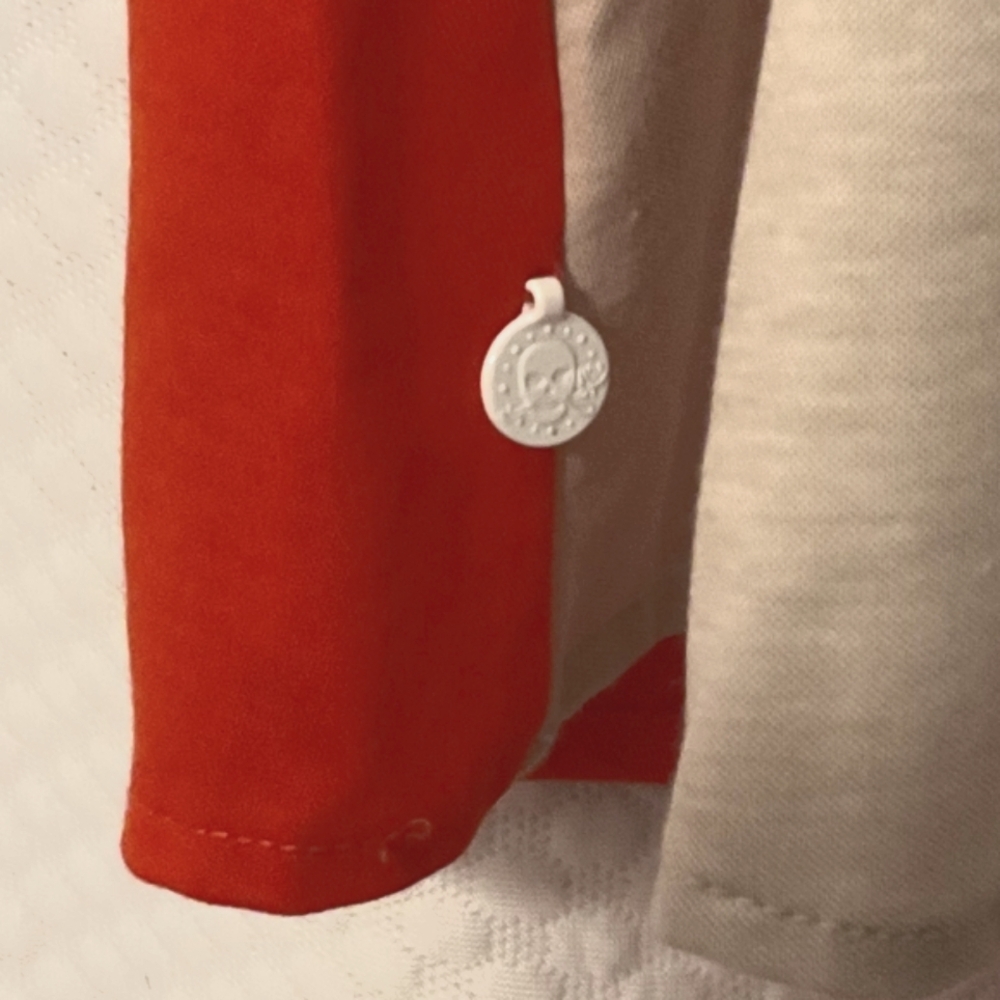 FUNKY BUDDHA Unique  Asymmetrical Orange & Tan Midi Dress* Super Cute - Picture 6 of 6